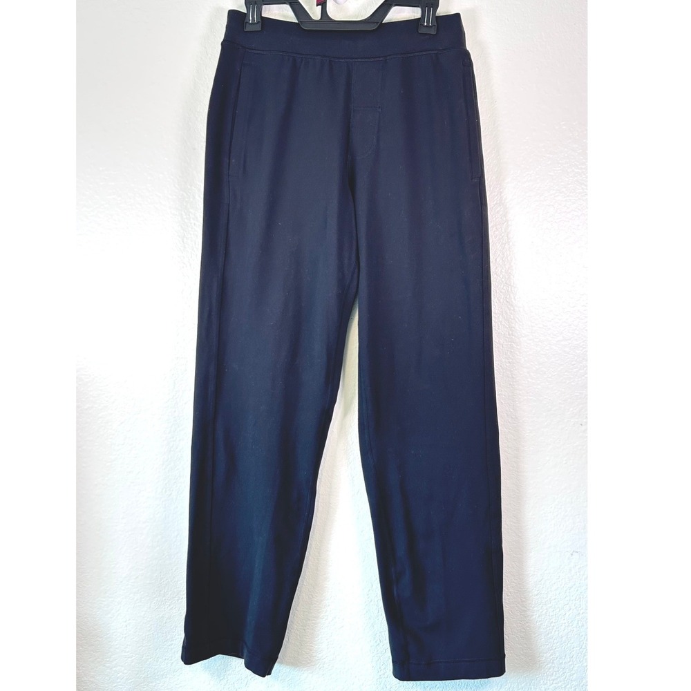 Lululemon ABC Joggers Activewear Mens SZ M Black Straight Leg Flat Front Pants